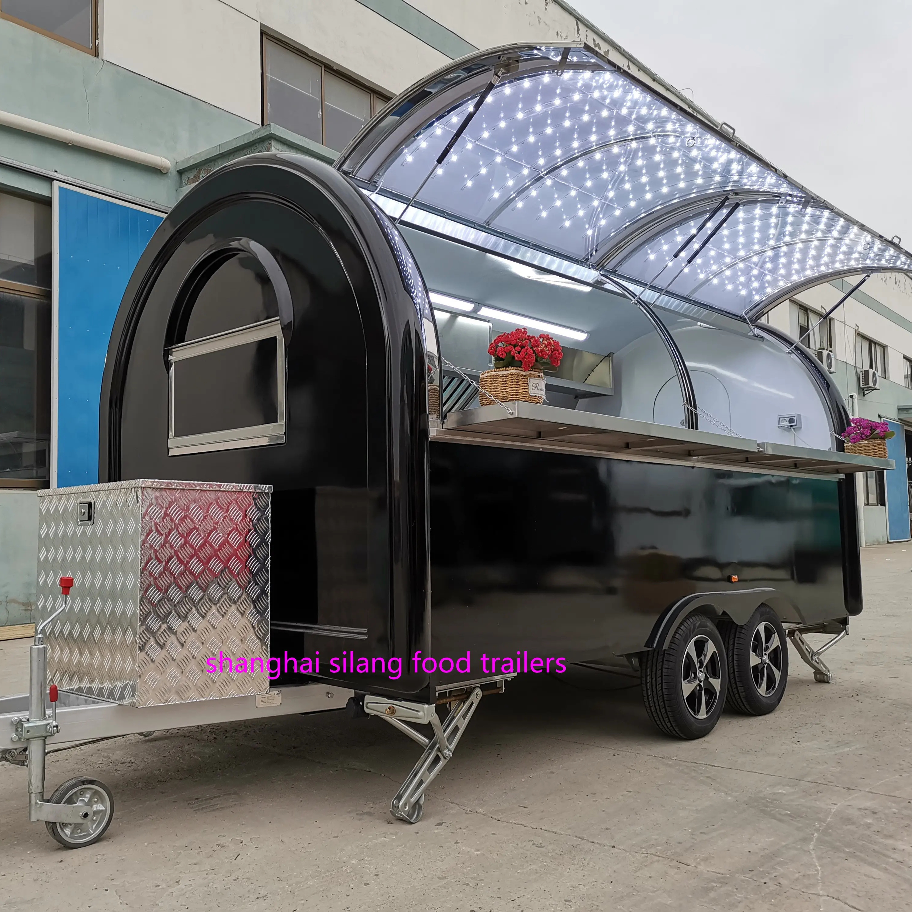 European standard food trailers round type food trailer customized food truck