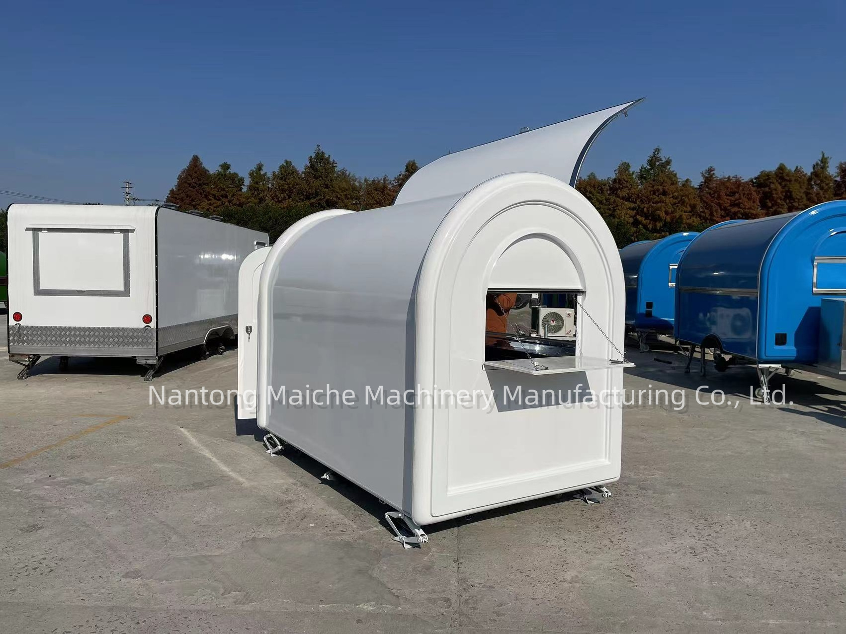 MC-1 New Customized White Snack Mobile Food Trailer Truck Cart Bar