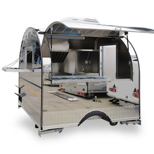 MAICHE  SL-6C stainless steel  food trailer Hot Dog Burger food cart hot sale in Europe