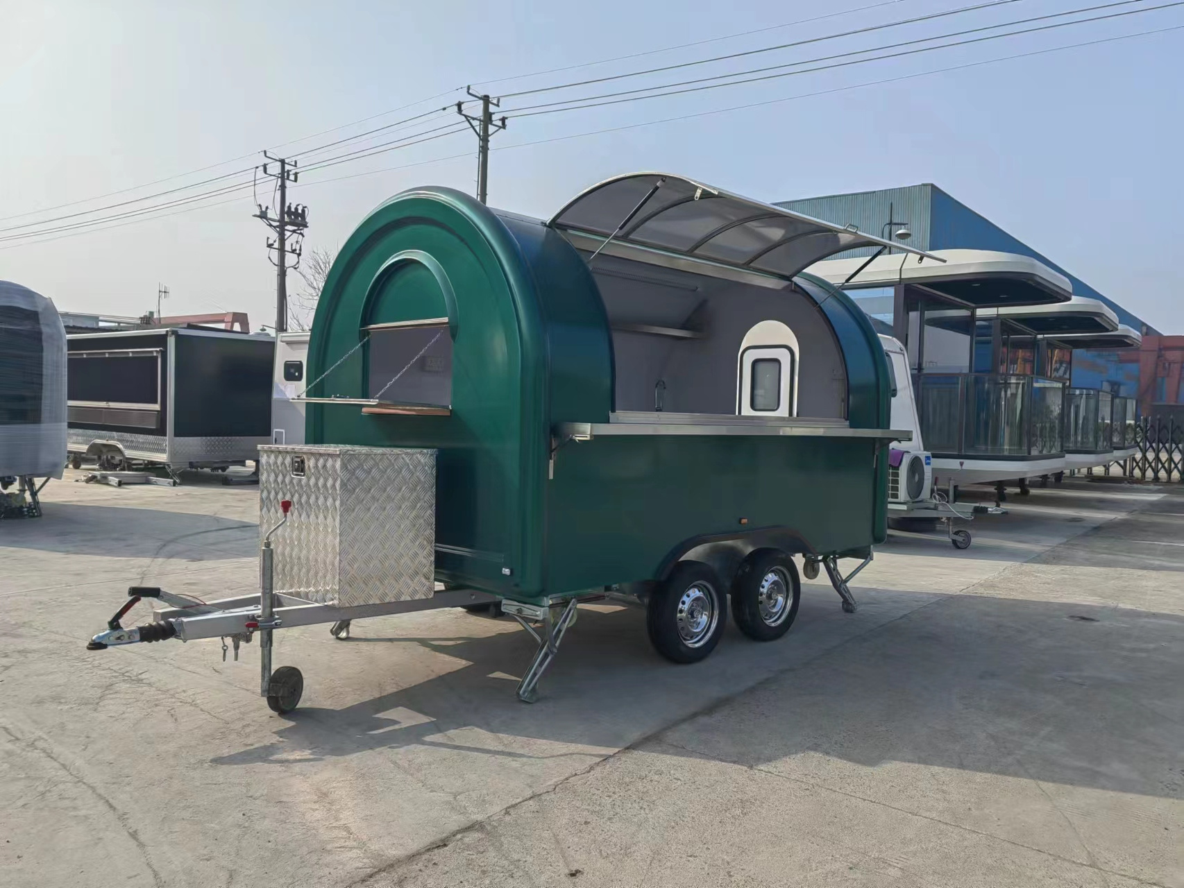 MAICHE SL-6 Dark Green Fast Food Cart Australian Market Hot Sale Pizza Hot Dog Featuring New Corn Water Based Restaurants