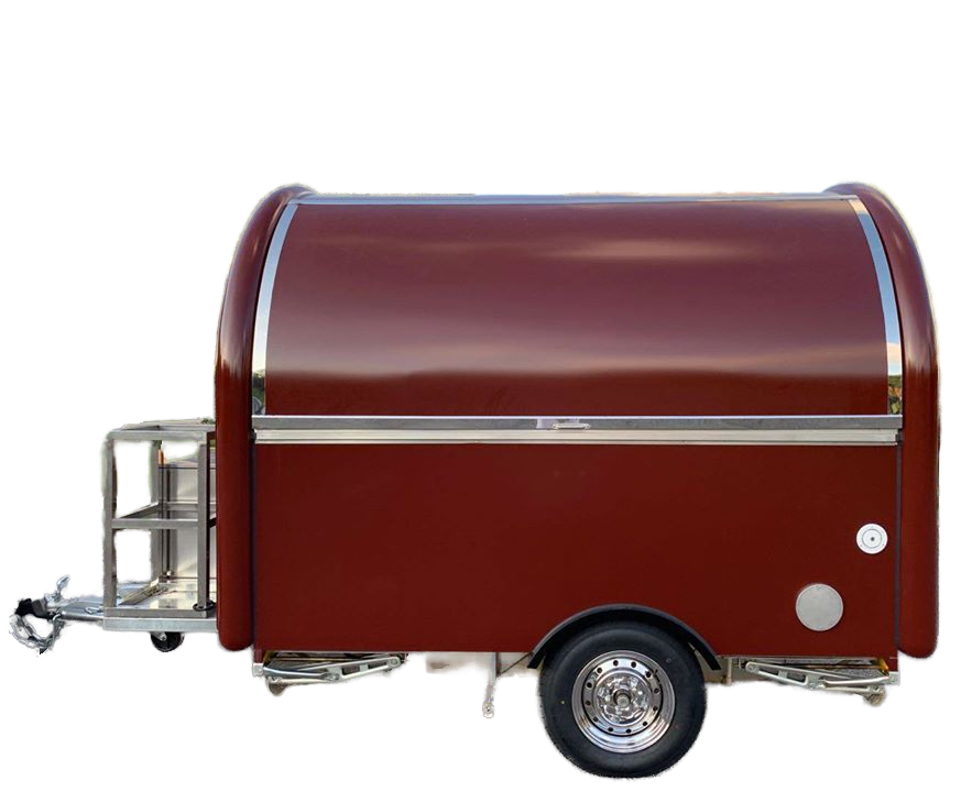 Customized American Standard Fast Food Truck Mobile Kitchen Trailer Caravan Range Hood New Condition Restaurant Bakery Winery