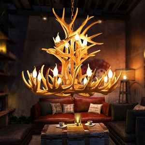 Modern simple white antler chandelier Living room dining room study bedroom lamps Creative personality chandelier