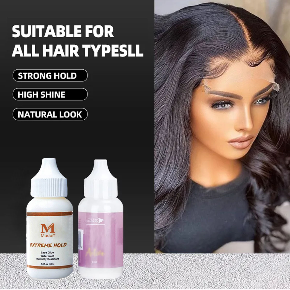 Wholesale Hold Hair Lace Wig Glue hair glue spray lace wig adhesive Waterproof bonding glue for lace wigs