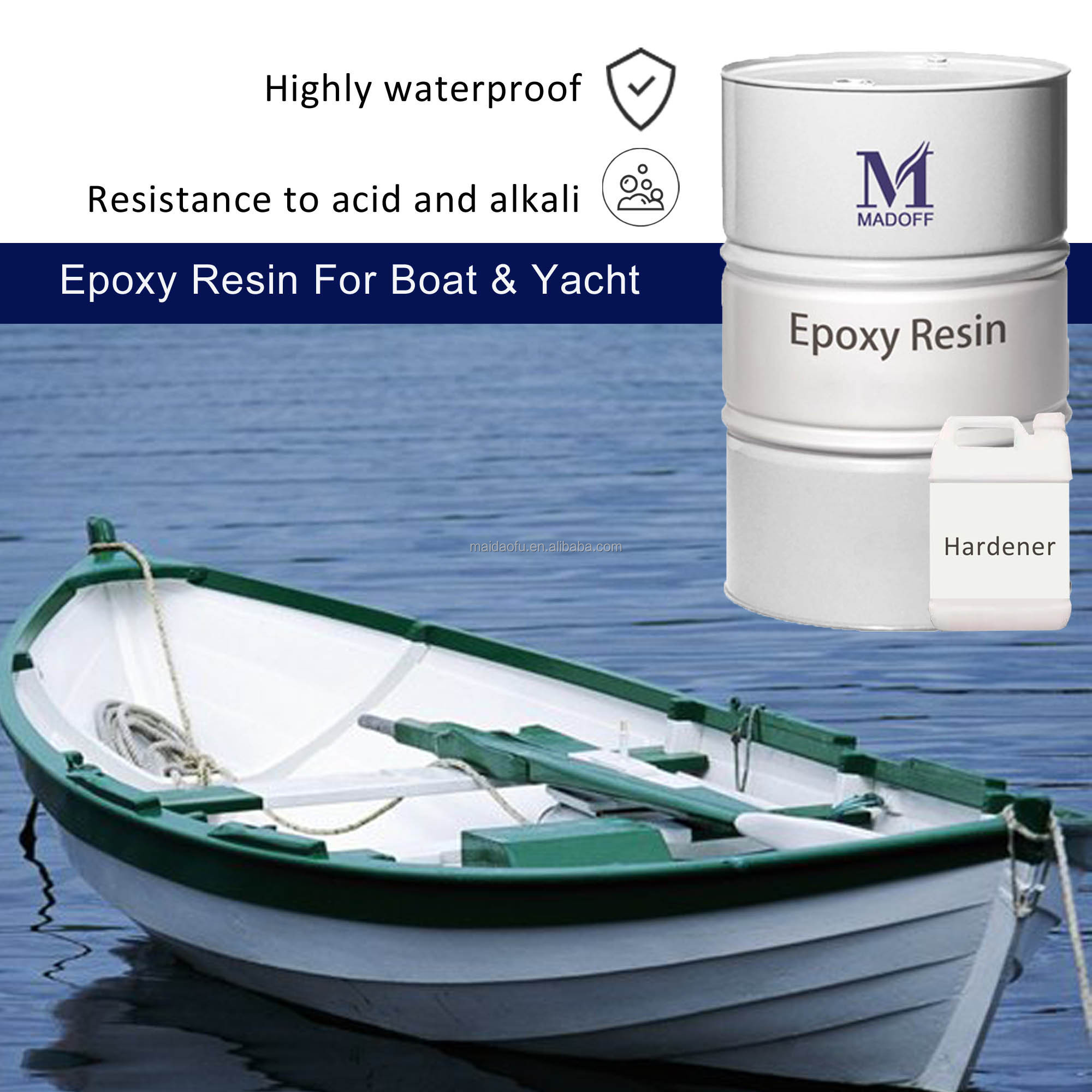 Hot sale Durable High Speed Fiberglass Speedboat waterproof epoxy resin for fishing speedboat