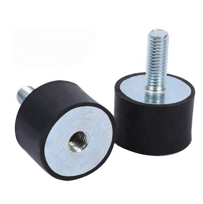 M6 Rubber Mounts Shock Absorber Anti Vibration Isolators 25 x 25mm Rubber Studs Rubber Cylindrical Vibration Isolation Mount