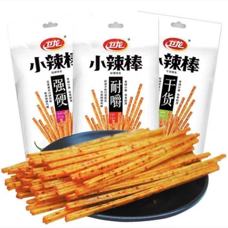 Weilong 50g Box Packaged Nostalgic Chinese Gluten Spicy Small Strips Exotic Latiao Snacks