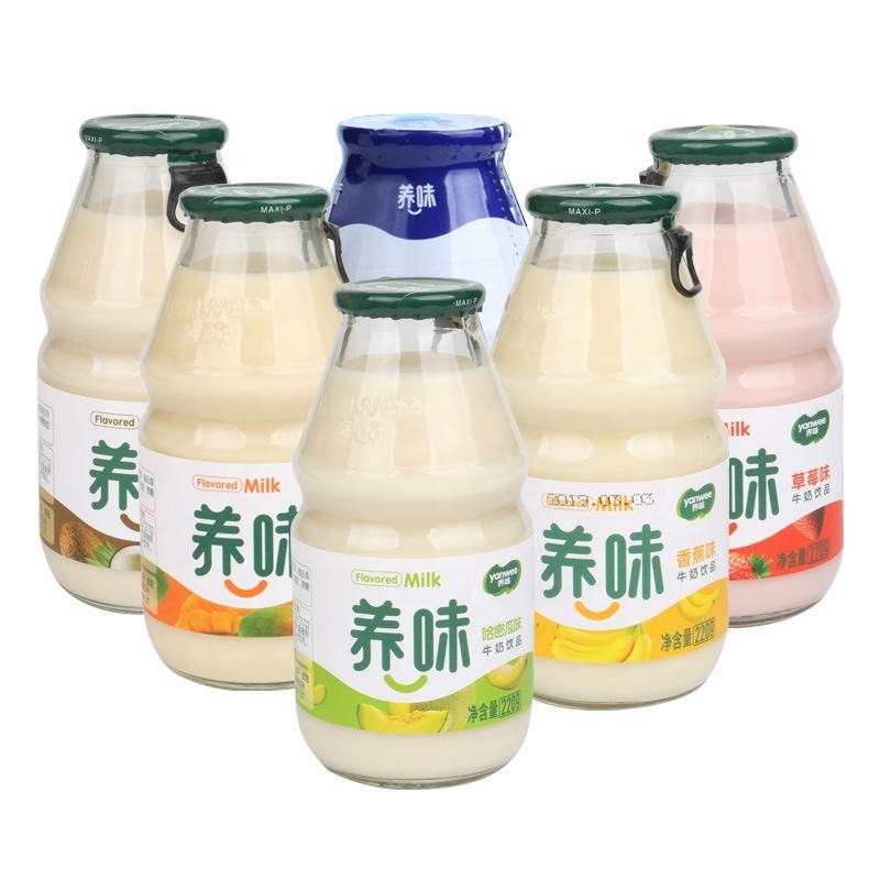 Wholesale 220ml Exotic Drinks Yanwee Original/Strawberry/Banana Flavored Milk Yogurt Drink