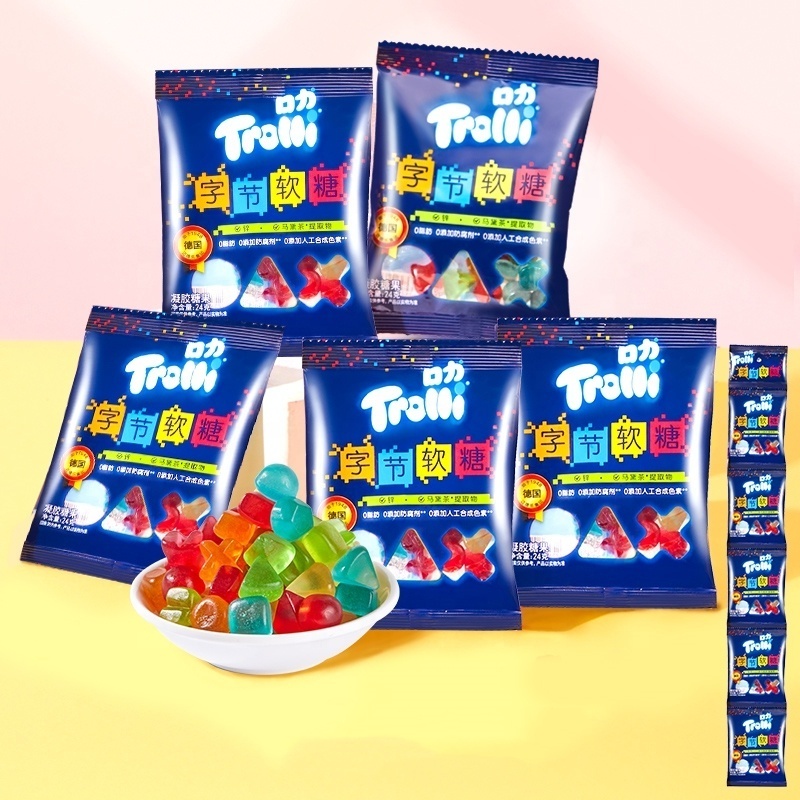 Wholesale 48g Sweet & Sour Gummy Candy Soft Byte Candy in Fruity Flavors Exotic Snack for Kids Packaged in Box