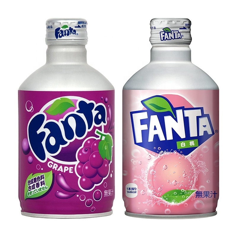 300ml Japanese White Peach & Grape Flavor Soft Drink Exotic Carbonated Beverages Sparkling Water