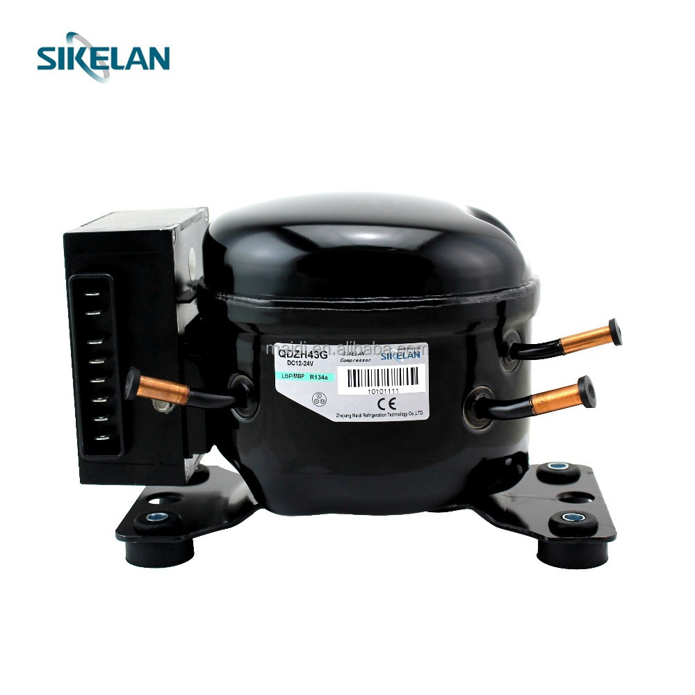 QDZH43G SIKELAN R134a portable solar powered dc 12v 24v fridge freezer refrigeration compressor for car refrigerator