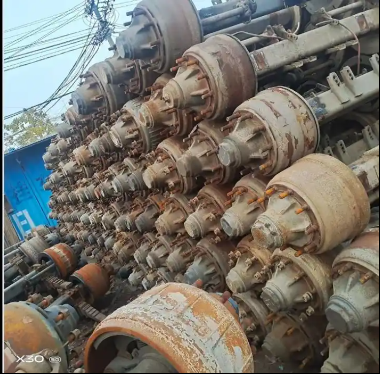 Used Heavy duty semi trailer truck parts tube  axles 13T fuwa axle for sale