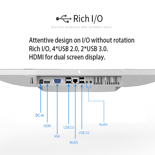 Maifan Ultra Thin Widescreen AIO PC Computer 2.4GHZ Dual Core Intel i3 i5 OEM Services 21.5 Inch Office Home All-in-One PC