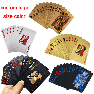 Wholesale custom color ceramic poker chip data printing using metal poker card playing cards Premium waterproof Naipes Cartas 32