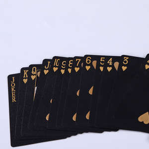 full poker deck 54 cards customized design rfid playing card gold black silver red blue waterproof pvc custom logo poker decks c