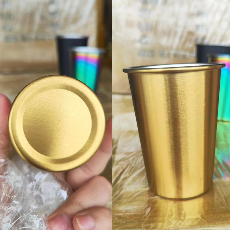 Collapsible Stainless Steel Metal Color Pint Cup For Drink Beer wine Cola 20oz 17oz 14oz 15oz 12oz 10oz 500ml 16oz cups white