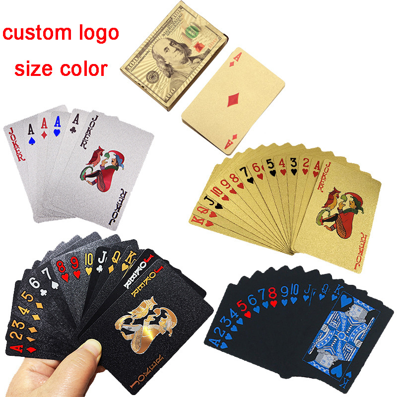 Custom Logo Printing Waterproof Plastic PVC Paper 777 Poker Playing Cards wholesale water proof plastic Jogo De Baralho cheating