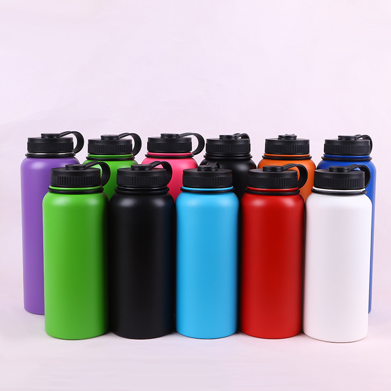 Plastic Vacuum Flask Thermoses Termos 1l 1.2l 1.8l Coffee Pot Flask Custom Laser Engraved Logo 1000ml 750ml Water Bottle