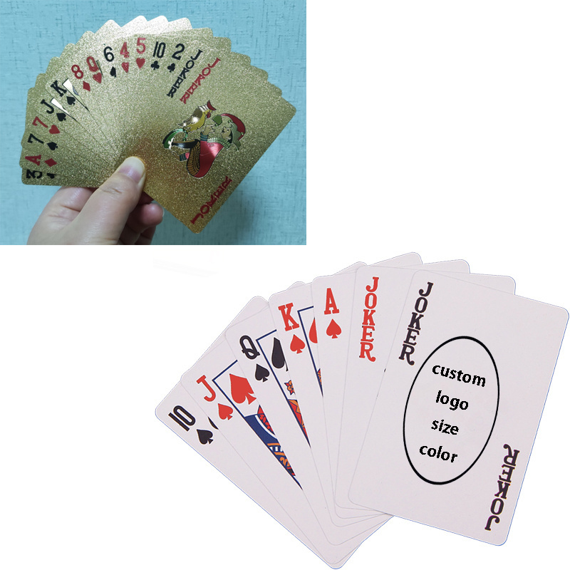 Promotional Logo Printed Custom Professional Poker Novelty Playing Cards Pokerkarte Cartes jouer Customization Instructions back