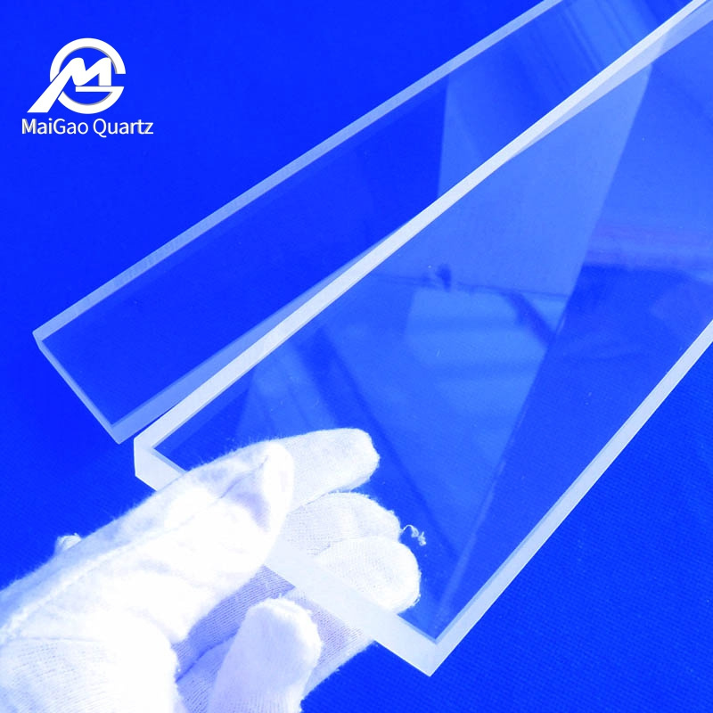 Clear square quartz glass quartz plate high quality fused silica slotted quartz glass sheet