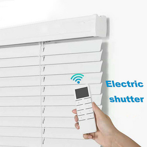 Magate aluminum louver shutter accessories electric window and door integral smart motorized blind shades shutters