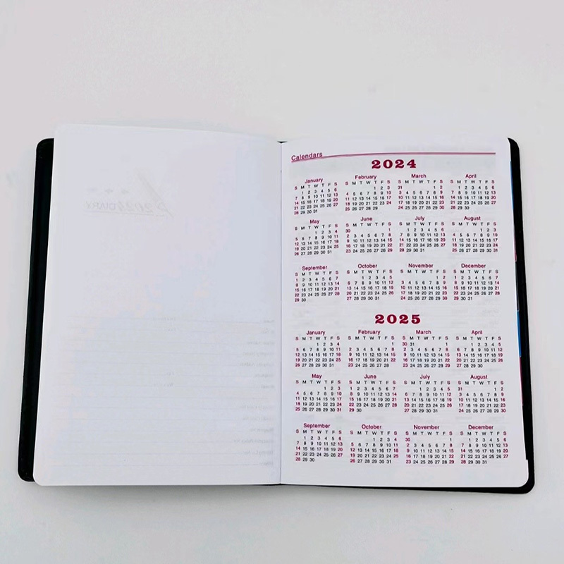 2024 calendar sublimation planner blanks custom printing leather cover magnetic buckle weekly daily agenda planner 2024-2025