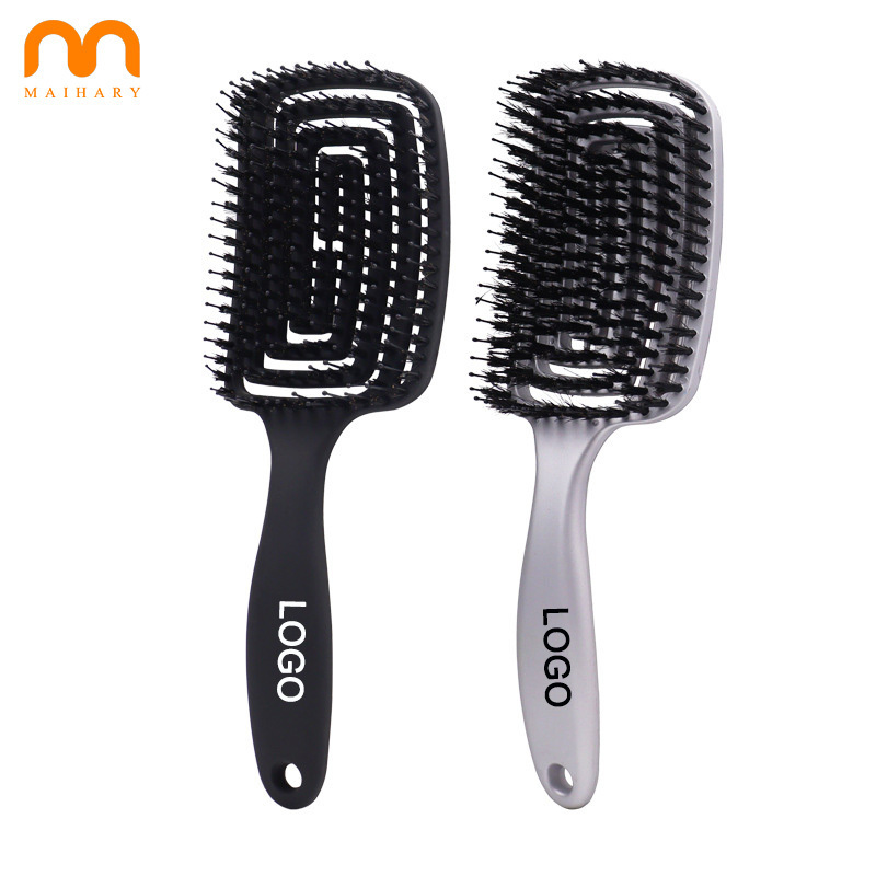 High Quality Barbershop Salon Hair Brush Custom Logo Mosquito Scalp Massage Brushes