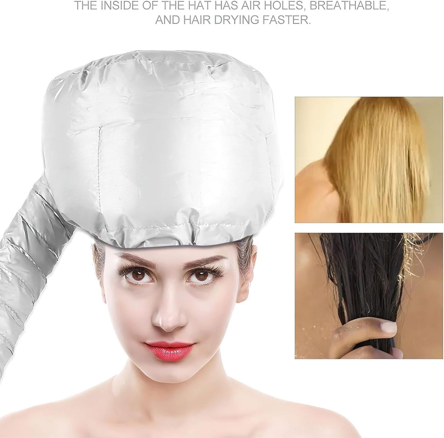 Custom Logo Home Salon Barber Hair Dryer Bonnet Hood Head Cover Baked Oil Cap Hat Hair Steamer Bonnet Hair Dryer Attachment