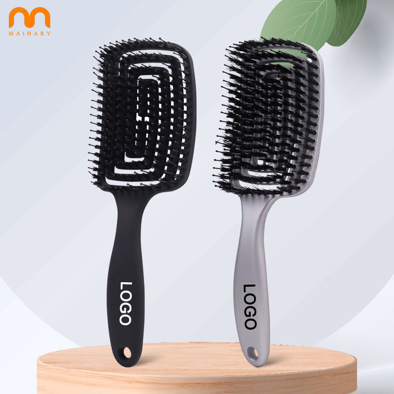 High Quality Barbershop Salon Hair Brush Custom Logo Mosquito Scalp Massage Brushes