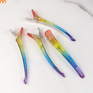 High Quality Custom Logo Salon Hair Section Clip Bangs Clip Hair Tools One Word Clip Long Duck Bill