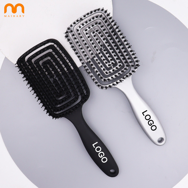 High Quality Barbershop Salon Hair Brush Custom Logo Mosquito Scalp Massage Brushes