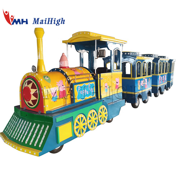 Electric amusement park rides trackless road train