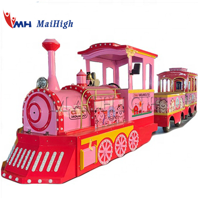 Electric amusement park rides trackless road train