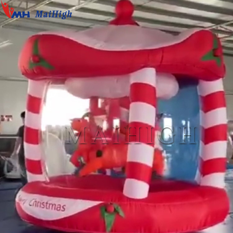 Inflatable Christmas Decorations Outdoor Christmas inflatable Carousel Castle bouncer