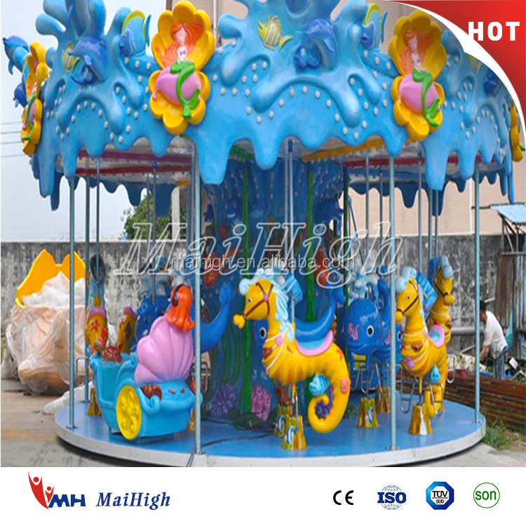 High Quality Commercial Amusement Outdoor Games Kids Electric Merry Go Round Carousel Horse For Sale