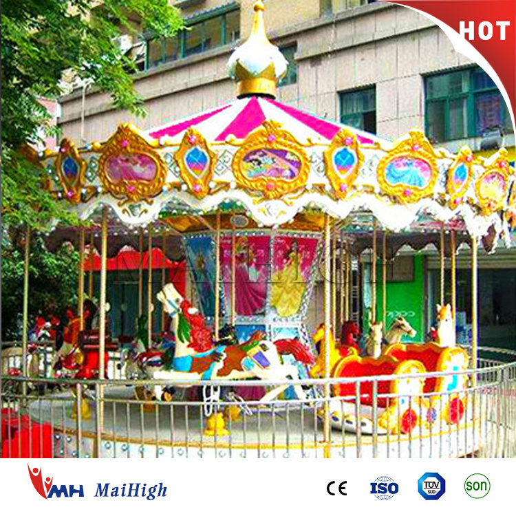 Modern Carousel Playground Equipment Roundabout Swing Carousel Horse Merry Go Round