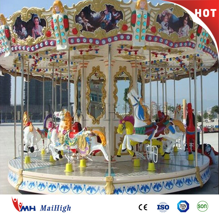 Modern Carousel Playground Equipment Roundabout Swing Carousel Horse Merry Go Round