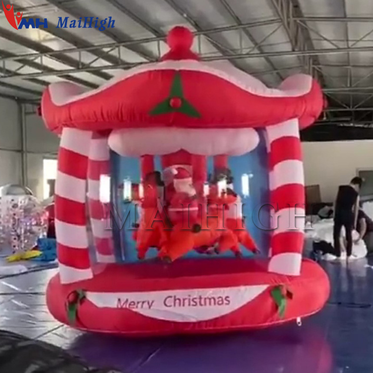 Inflatable Christmas Decorations Outdoor Christmas inflatable Carousel Castle bouncer