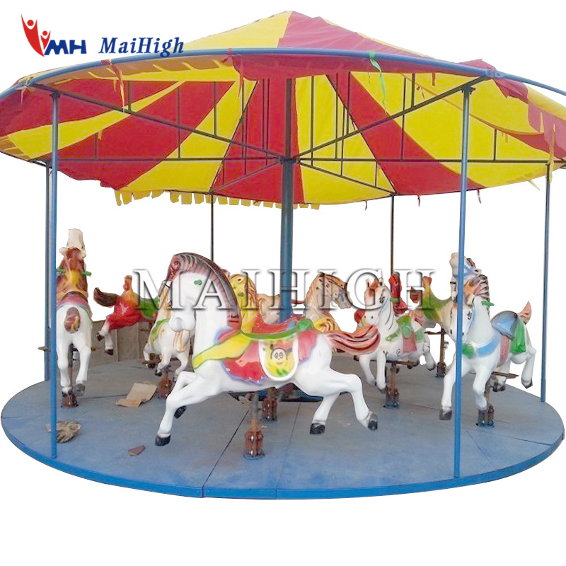 Cheap Horse Ride Adult Electric Carousel Merry Go Round Simple Carousel