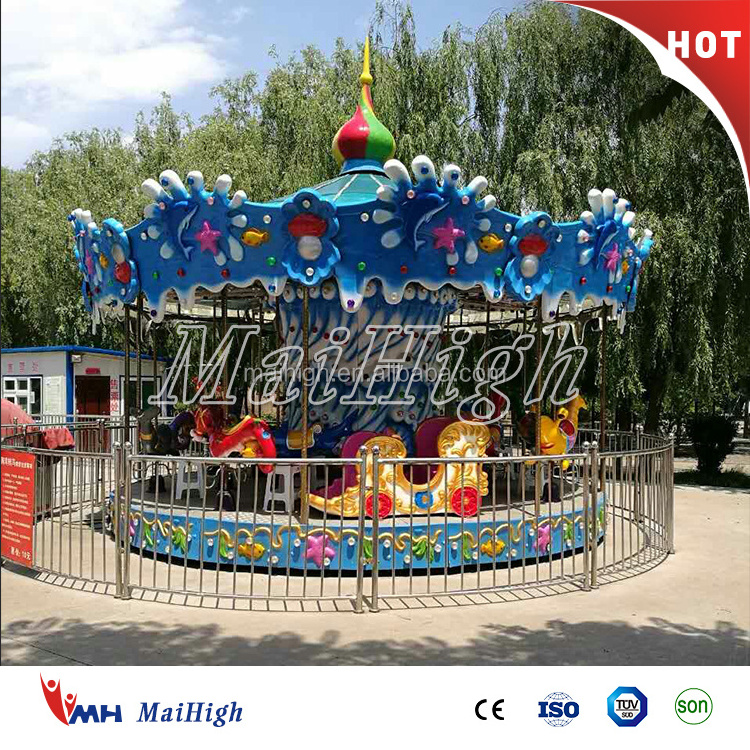 High Quality Commercial Amusement Outdoor Games Kids Electric Merry Go Round Carousel Horse For Sale