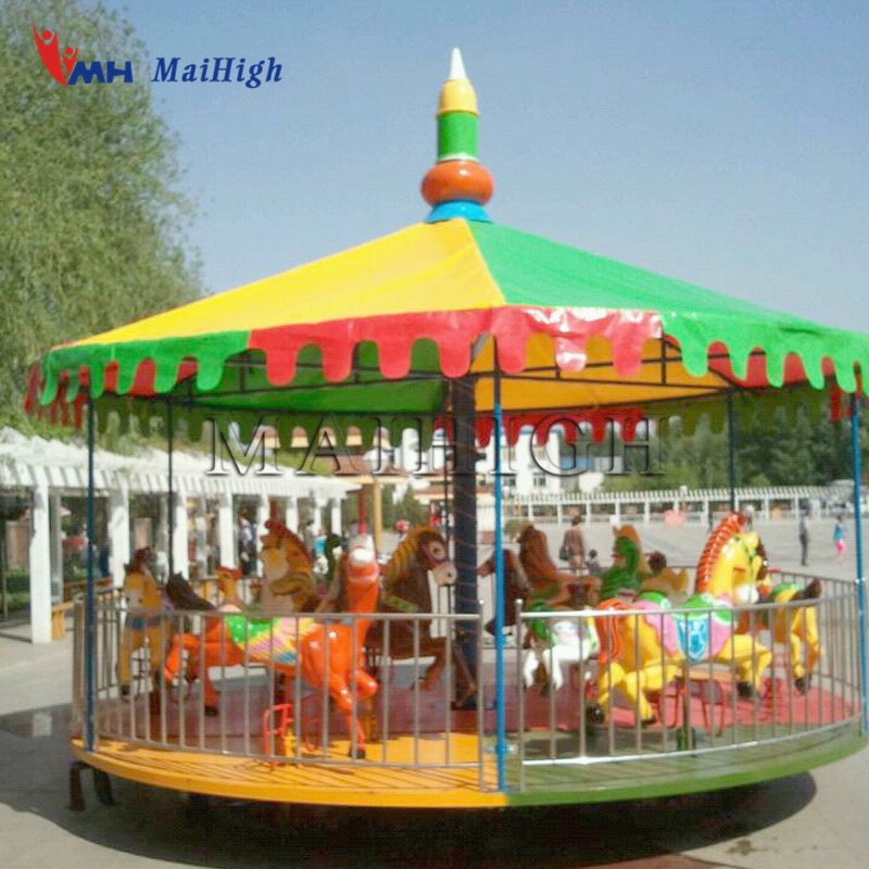 Cheap Horse Ride Adult Electric Carousel Merry Go Round Simple Carousel