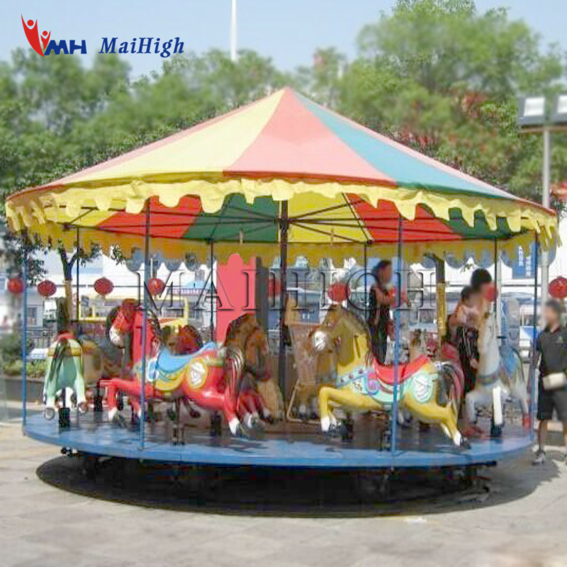 Cheap Horse Ride Adult Electric Carousel Merry Go Round Simple Carousel