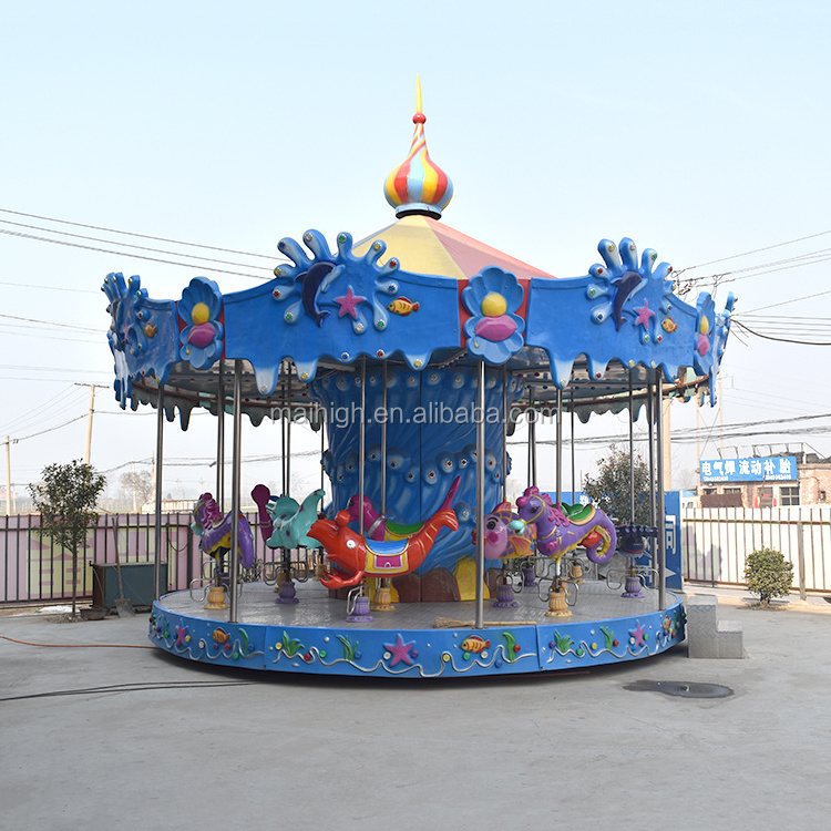 High Quality Commercial Amusement Outdoor Games Kids Electric Merry Go Round Carousel Horse For Sale