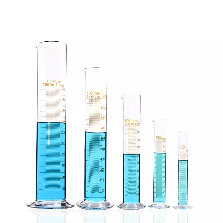 China manufacturer 5ml small size  glassware graduated cylinder