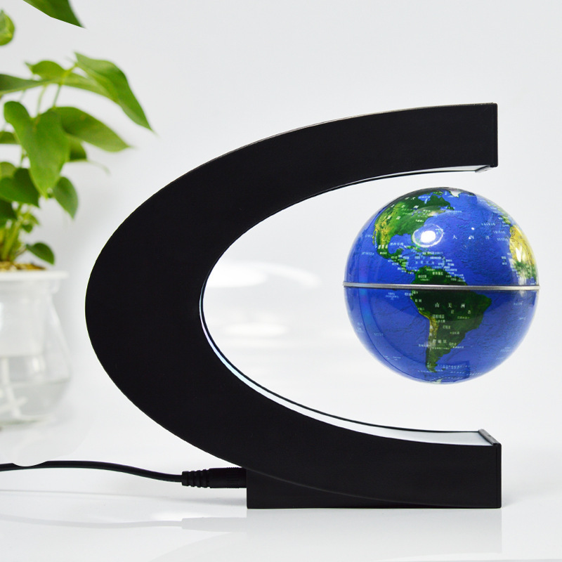 Office Home Decoration Teaching Tools Floating Magnetic Levitating Globe Light World Map Levitation Light Terrestrial Globe