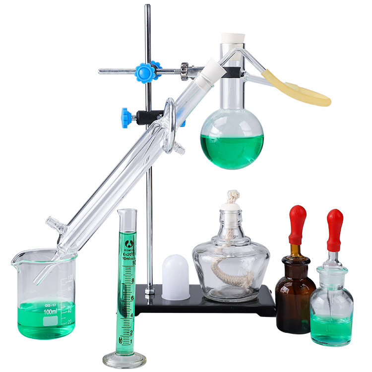 selling well chemistry glassware kit used in experiment w/ Thermometer and plastic test tube rack