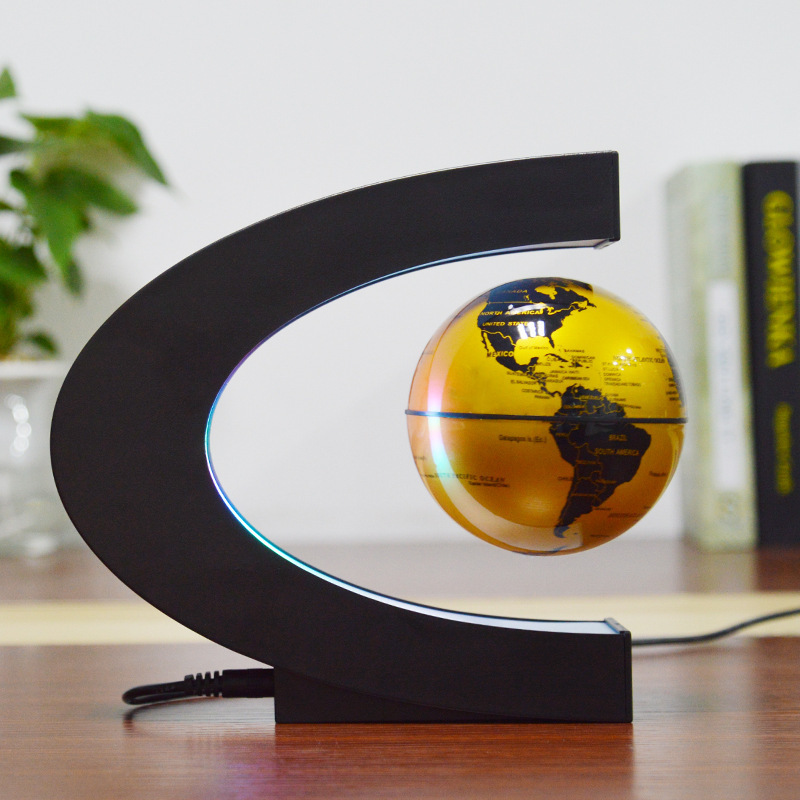 Office Home Decoration Teaching Tools Floating Magnetic Levitating Globe Light World Map Levitation Light Terrestrial Globe