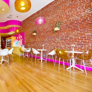 Pink style for ice cream shop | custom yogurt interior decoration furniture