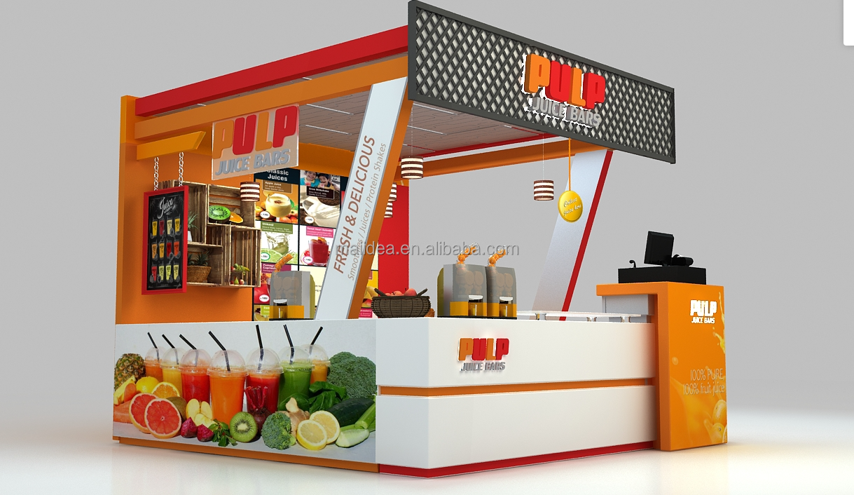 Shopping Mall Fruit Juice Stand Fresh Juice Kiosk Design Idea