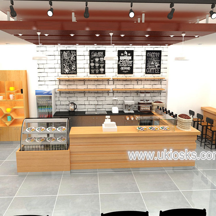 Modern coffee shop interior design|coffee bar counter used in retail shop|coffee shop fitting for sale