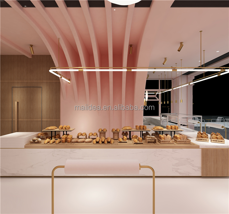 Retail ice cream shop interior design, ice cream shop furniture and dessert table decorations for sale